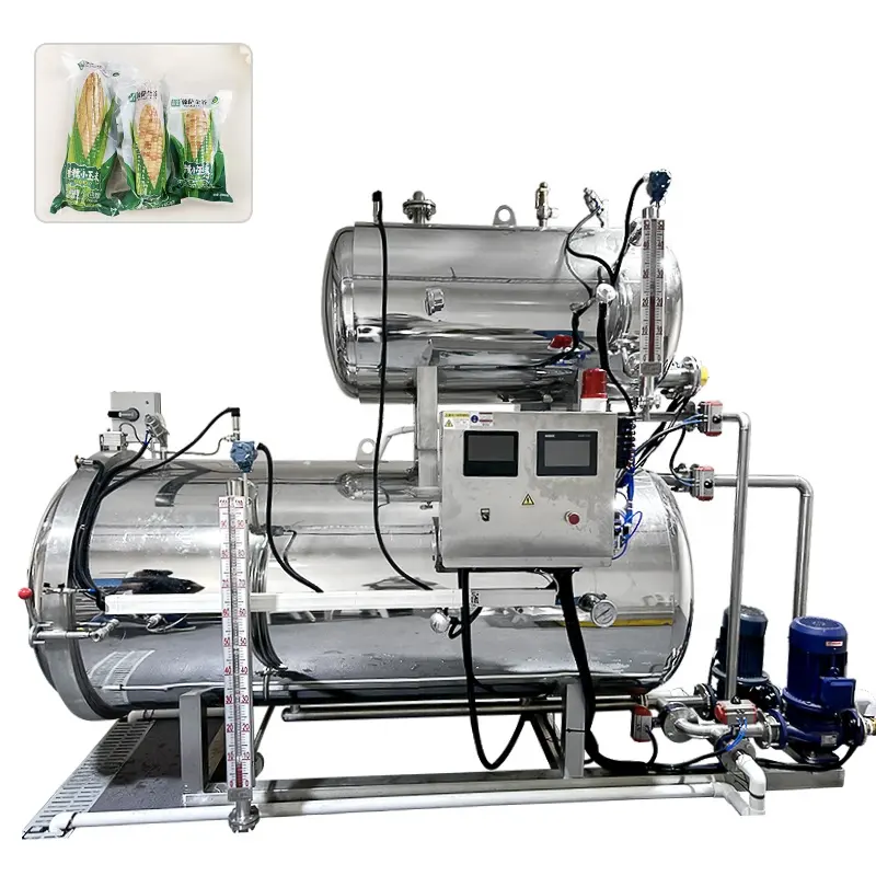 Máquina de esterilização de retorta de vapor elétrica para indústria, esterilizador em autoclave a vapor