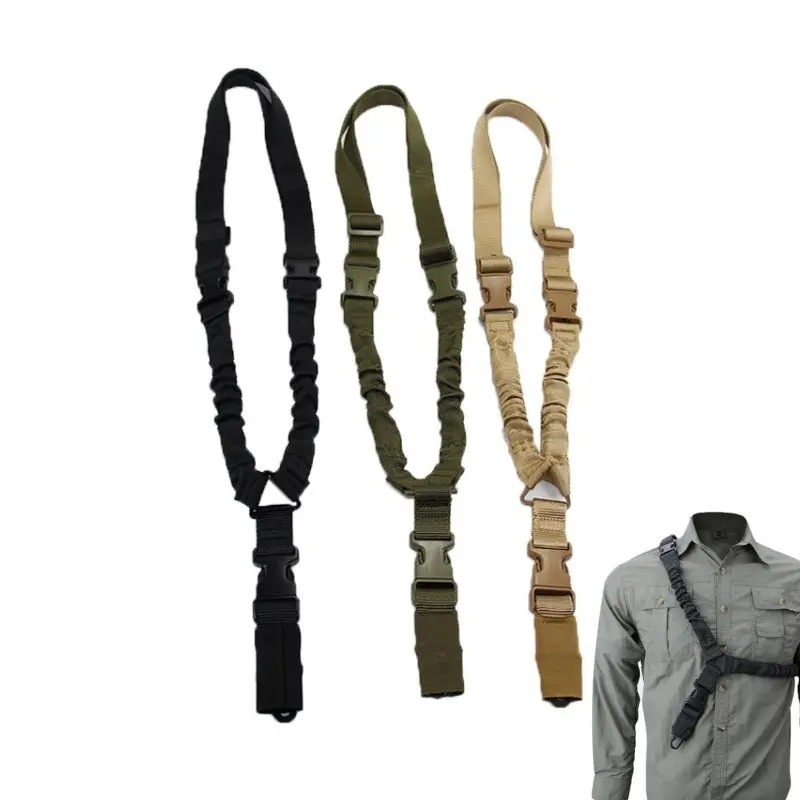 Treinamento ao ar livre Tático Único Ponto Corda Multifuncional Gun Pendurado Homens Shoulder Gun Cordas Elastic Nylon Strap Belt