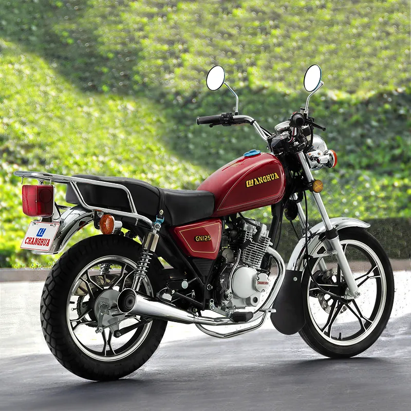 Motocicleta de baixo custo cg 125cc, motocicleta circular de 5 engrenagens com alta potência e baixo consumo de combustível