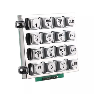 Panel táctil de metal Mini teclado USB con panel táctil teclado industrial con cable con teclado médico trackpad 16 teclas - Product Image 4