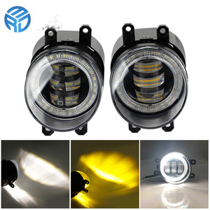 MRD fit Toyota Corolla Corolla Vios Highlander RAV4 Prado Yarisl Camry angle Verso için led sis lambası ile açı göz beyaz ve sarı