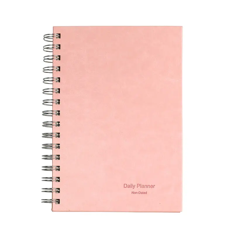 Buku catatan A5 dapat disesuaikan perencana produktivitas kulit PU buku harian eksekutif buku catatan Spiral Jurnal