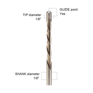 Tongyu 3/16 מדריך נקודת גבס לחתוך את 5/32 zip קצת נתב 1/8 1/4 hss עבור ספירלה ראה סיבוב כלי חיתוך sheetrock חיתוך sheetrock - Product Image 4
