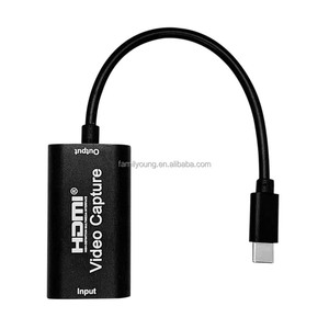 迷你高清1080P HD-MI至USB C型视频采集卡游戏录音盒，适用于电脑Youtube OBS直播流 - Product Image 1