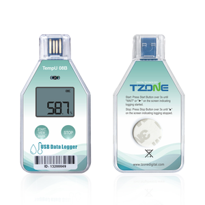 TZONE TempU08B-pantalla LCD, un solo uso, USB, temperatura y registrador de datos RH, uso para monitoreo de temperatura y humedad, logística - Product Image 4