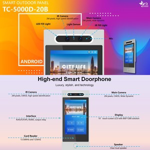 10 Zoll Android OS Gesicht Zugangs kontrolle Außen panel 2-Wege-Gegensprechanlage Apartment IP Video Intercom Tür sprechanlagen SIP-Gegensprechanlage - Product Image 5