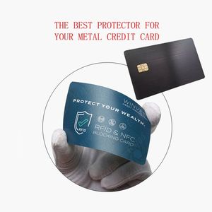 用于非接触式金属信用卡的定制打印RFID阻挡卡/NFC阻挡卡保护器