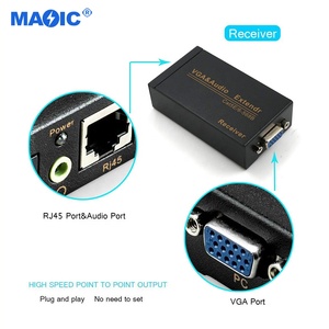 Equipos de audio y video Extensor VGA sobre Cat5e Cat6 Cable Ethernet Extensor VGA 100m con puerto de audio de 3,5mm - Product Image 5