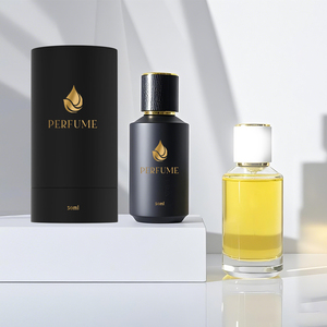 Lüks bayanlar yuvarlak 30ml 50ml 100ml kişiselleştirilmiş özel renk cilt bakımı cam parfüm şişesi sıkma püskürtücü ile & ambalaj kutusu - Product Image 3