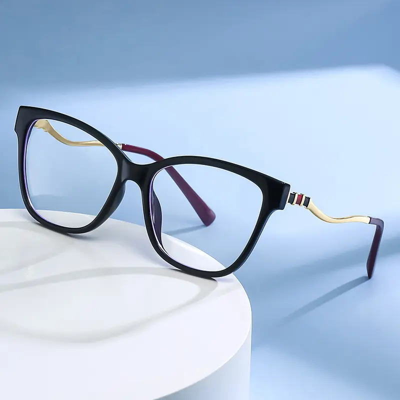 고양이 눈 여성 패션 안경 프레임 클리어 안티 블루 라이트 광학 안경 컴퓨터 안경 프레임 안경 2021
