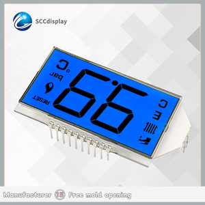 Display lcd a prezzo appropriato 7 segmento SJXDGN024 TN retroilluminazione blu positiva 4.5V numeri a due cifre display segmento - Product Image 4