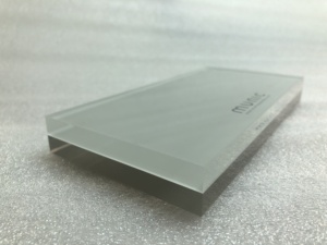 Benutzer definierte Tischplatte Marke Acryl Block Shop Doppelseite Display Logo Block