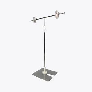 金属製卓上スモールベースTタイプ調整ステンレススチールディスプレイスタンドポスタープロモーションスタンド用 - Product Image 1