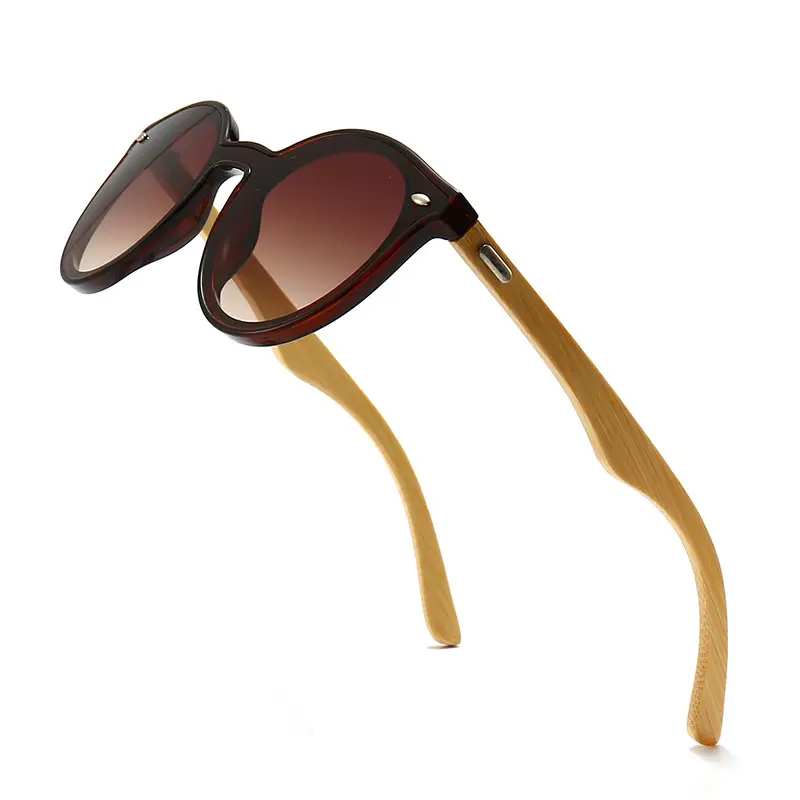 Gafas de sol polarizadas de estilo Retro para mujer, anteojos de sol femeninos de estilo veraniego, con diseño de madera de bambú, 2021 colores