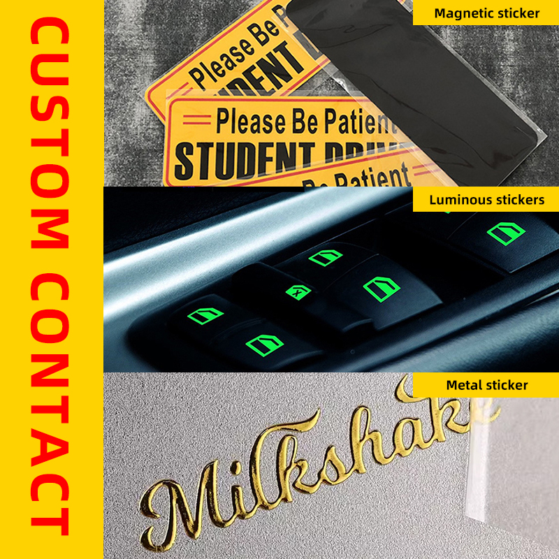 Magnetic sticker/glow-in-the-dark sticker/Metal label - Custom