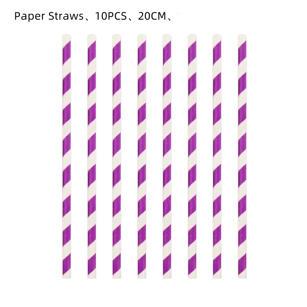 Pailles violettes 10pcs