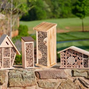 Arı kelebek uğur yararlı böcek habitat bug otel bahçe çevre dostu ahşap böcek evi - Product Image 5