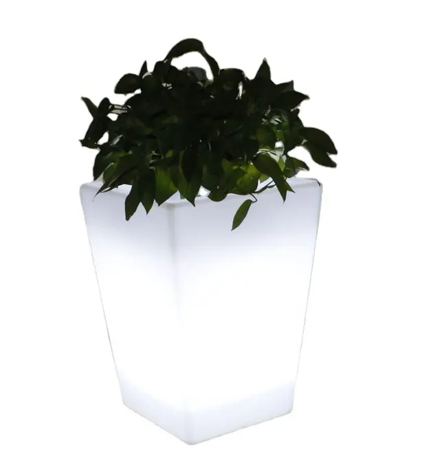 LED Outdoor waterproof garden Glowing Gota fioriera solare in plastica illuminata per interni con vaso di fiori a led magico leggero
