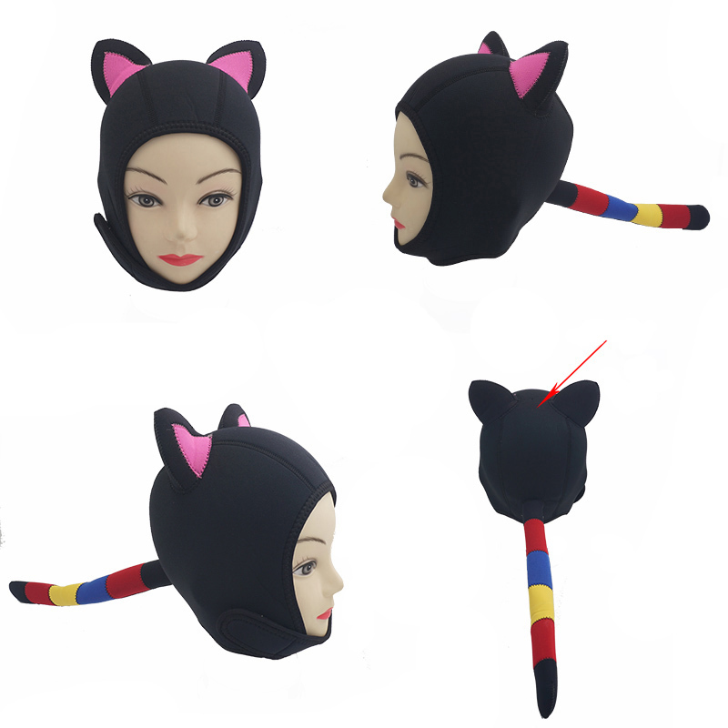 black cat+Colorful Tail