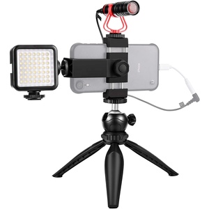 Smartphone Video Rig Vlog <strong>Kit</strong> 1 with Grip Rig, Shotgun Microphone, LED Light and Wireless Remote Vlog YouTube <strong>Filmmaker</strong> - Product Image 2