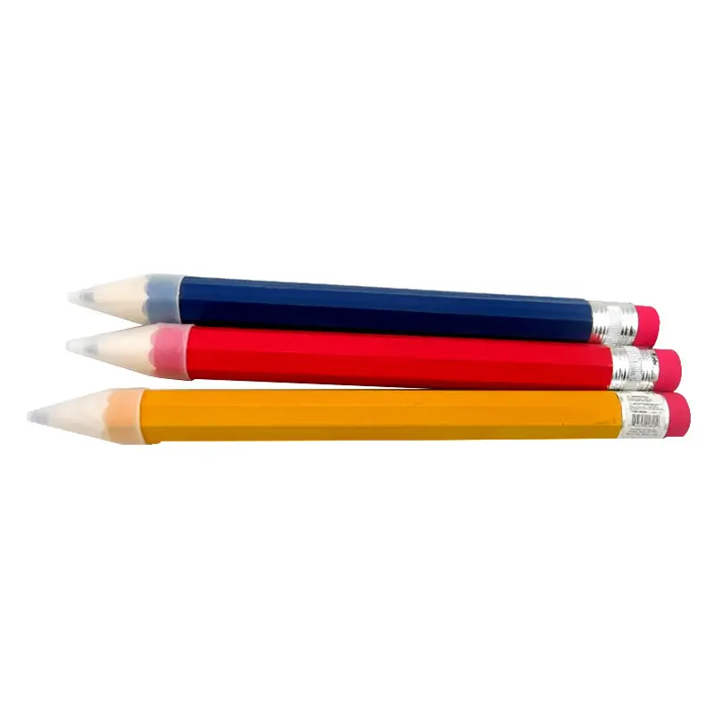 Lápis enorme de madeira para adereços, brinquedos de lápis gigante, material escolar para crianças pré-escolares