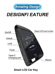 CF568 <strong>Audi</strong>-Style Smart <strong>Key</strong> Shell Keyless Start Car Electronic LCD Display Vehicle <strong>Keys</strong> - Product Image 6