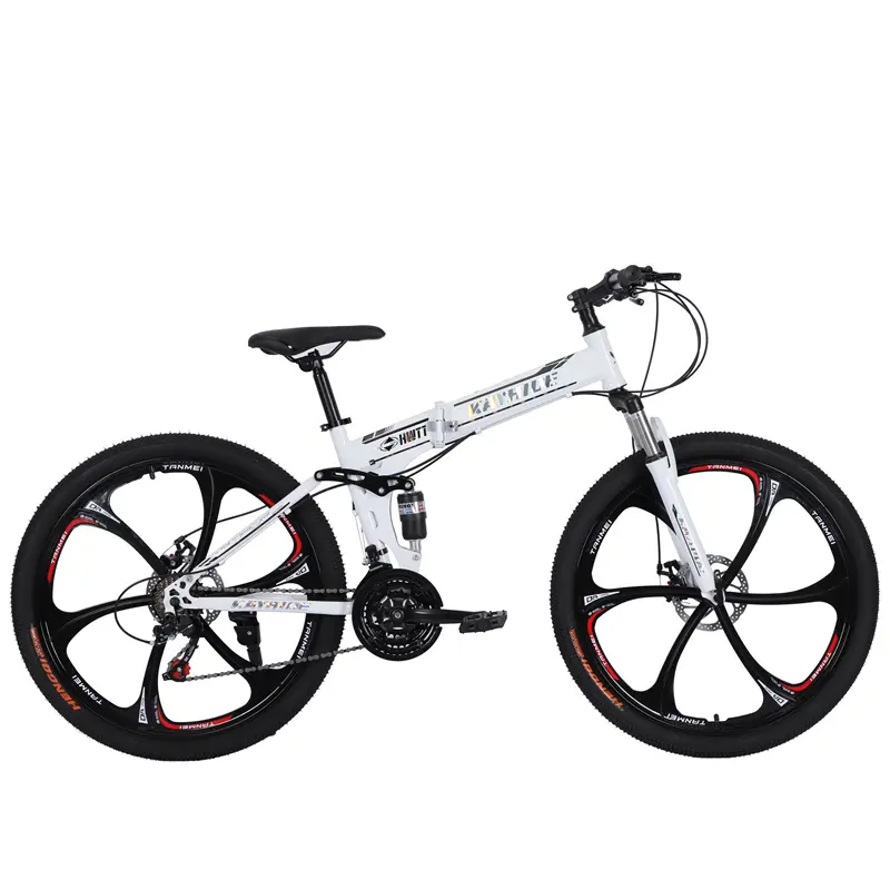 Bicicleta de montaña de acero de alto carbono con nuevo patrón con bicicleta plegable de absorción de impacto y rueda de radios para ciclismo de carretera