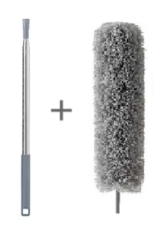 Gray 2 pcs microfiber duster