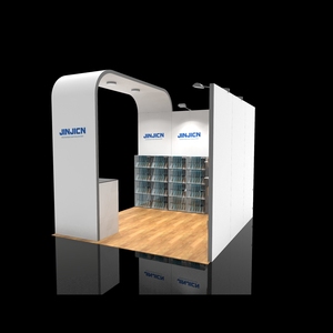 Cortadores Blanco Modular 3x3 Cabina de exposición Diseño simple ideas 3D Esquema de carcasa de aluminio Cabina de feria comercial - Product Image 5