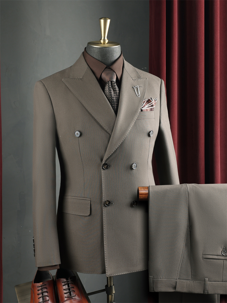 8066 camel (costume + gilet + pantalon)