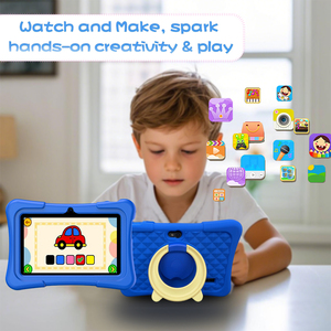 Tablet Infantil de <span class=keywords><strong>7</strong></span> Polegadas MTK Quad Core Android 12 com Resolução HD 1024x600, Aplicativos Educacionais, Jogos de Quebra-Cabeça, 2GB+32GB, Presente de Black Friday - Product Image 4