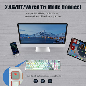 High Quality 97 Keys +knob Teclado Mecanico Multi Devices Mechanical <strong>Keyboard</strong> 2.4G BT USB-C Gaming <strong>Keyboard</strong> for Win/<strong>iOS</strong>/Android - Product Image 2