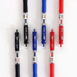 O & Q giá rẻ Nhựa bút văn phòng trường bấm vào bóng bút màu xanh/mực đen 0.5mm nhiều lớp mới lạ tùy chỉnh logo kinh doanh - Product Image 1