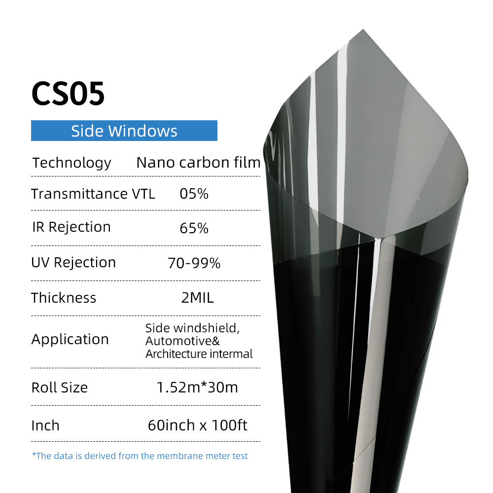 Noir foncé CS05, VLT : 5 %, IRR : 60 %