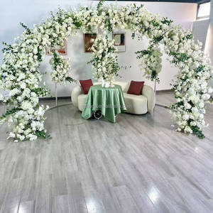 E030 sừng cừu góc khung Runner Bảng điều chỉnh lụa đám cưới vòm centerpieces Backdrop trang trí hoa nhân tạo RUNNERS cho tổ chức sự kiện - Product Image 1