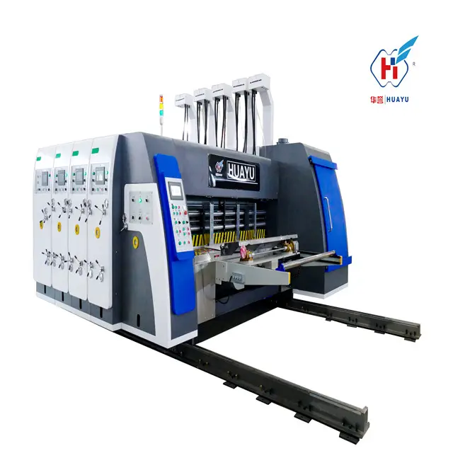 HS-C 3 cor flexo impressão entalho máquina papelão ondulado 3 cores impressora slotter carton faz a máquina