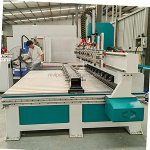 Máquina enrutadora CNC de madera 3D de varios cabezales de 4 ejes 8/10/12 cabezal giratorio para carpintería NC Control de estudio caja de cambios de Motor fácil de operar - Product Image 2