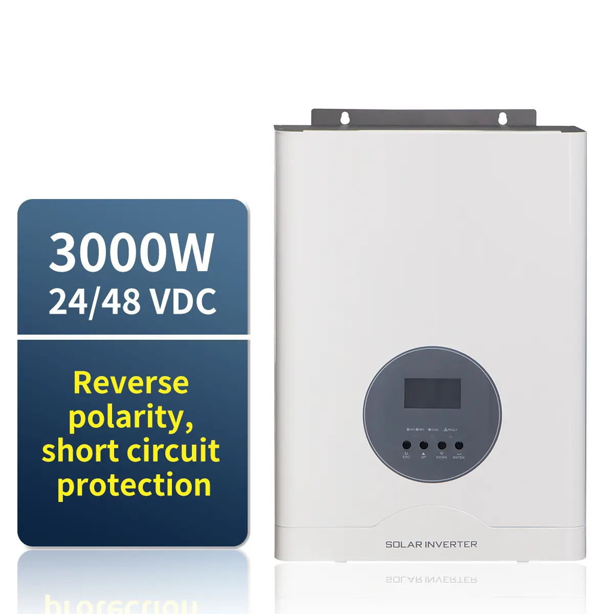 En stock contrôleur de charge 3000w 3800va puissance 60a Mppt 24v 48v 220vac onduleur de charge solaire hybride