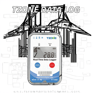 Tzoneリアルタイムデジタル温度データロガー4G/5Gグローバル使用湿度/光/衝撃位置機能OEM/ODMプラスチック材料 - Product Image 2