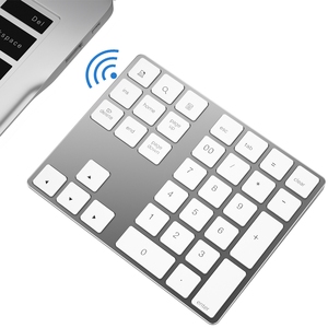 Teclado numérico Original para una mano, teclado inalámbrico de Material Abs portátil de tamaño pequeño