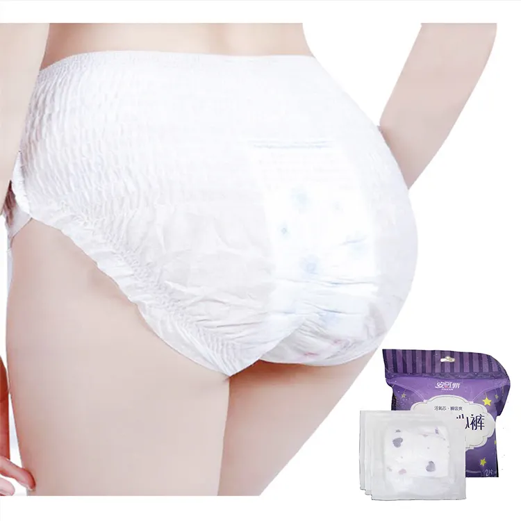 Serviettes hygiéniques jetables anti-fuite pour dames Pantalon menstruel Serviette hygiénique Sous-vêtements pour femmes