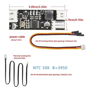 Single 12V 0.8A DC <strong>PWM</strong> 2-3 Wire Fan <strong>Temperature</strong> Control Speed <strong>Controller</strong> Chassis Computer Noise Reduction Module NTC B 50K 3950 - Product Image 5