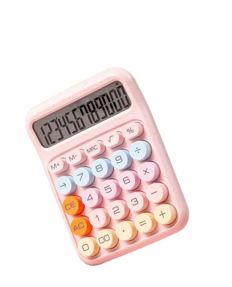 Calculadora portátil de 12 dígitos com botão sensível Calculadora padrão de mesa