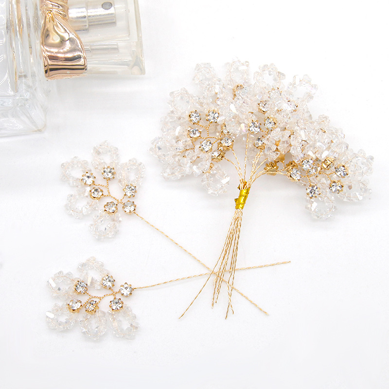 Épingle à cheveux enveloppée de cristal blanc, style 2