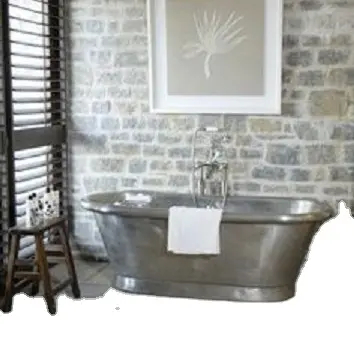 حوض استحمام نحاسي أحدث في اللون كومبو حجم قياسي قائم بذاته لتزيين الحمامات شخصين