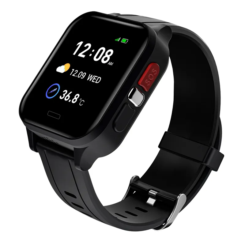 Reloj inteligente 4G, reloj inteligente con forma cuadrada, tarjeta Sim, Android, diente azul