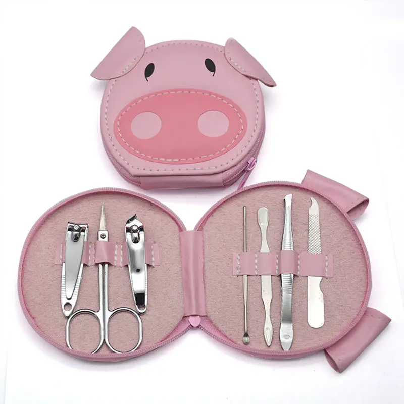 Factory Professional Personal Beauty Tools Cute Cartoon Pedicure and Manicure Set Mini Nail Clipper Grooming Kit for Kids