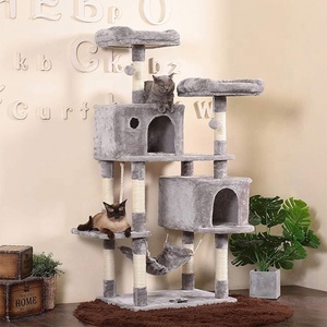 Custom eco-friendly gatto torre mobili peluche gatto albero con Sisal tiragraffi posatoi case amaca confezionato in cartone - Product Image 5