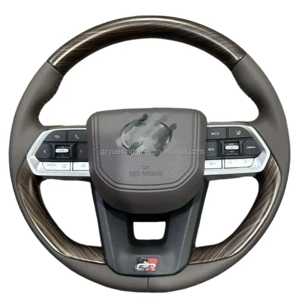 Car Steering Wheel Fit for Land-Cruiser LC300 Peach Wood Steering Wheel
