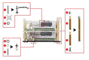 Ras Pberry <strong>PI</strong> 5 Generation 5B/4B/3B+ Cluster Cooling Housing <strong>Stackable</strong> Acrylic Protective Housing Bracket Box - Product Image 5